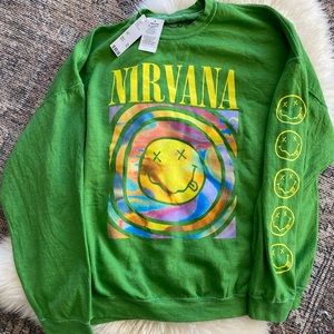 Nirvana smile overdyed sweatshirt